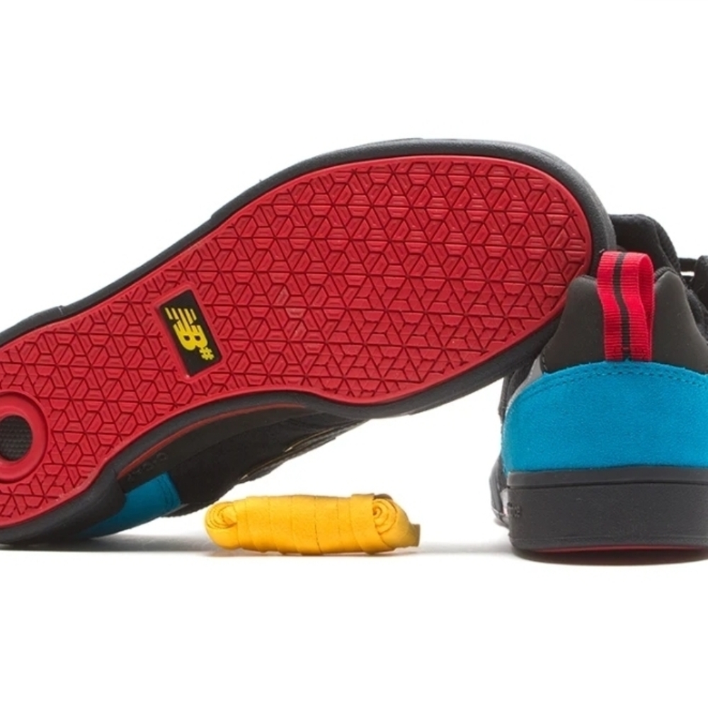 New Balance Men's Sneakers in Black, Red, and Blue